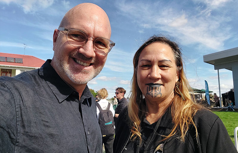 Nick Jones, NeSI Director, and Huti Puketapu-Watson (Ngāti Porou, Tainui), General Manager at Ngāti Porou Oranga, Senior Fellow of the Atlantic Fellowship for Social Equity (AFSE) and member of the Rakeiora leadership.
