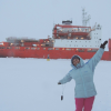 Photo of Alena Malyarenko in Antarctica