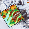 An example of the imagery used by Jono Conway&#039;s research group to study the topography of an area.