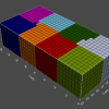 Example of a domain decomposition allowing each processor to solve a subpart of the entire problem.