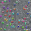 This image depicts a Deep Learning model&#039;s prediction of adult Tarāpuka (Black-billed gulls) sitting on nests in a colony. The ground truth is pictured on the left, and the prediction is on the right. Image courtesy of Saif Khan.