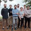 University of Auckland researchers working on the Contagion Network Team of Te Pūnaha Matatini&#039;s Covid modelling response include (L to R): James Gilmour, Steven Turnbull, Dion O’Neale, Oliver Maclaren, Emily Harvey, Frankie Patten-Elliott, David Wu. 