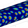 Virtual post-capillary venule, informed by biological data, used in our computational simulations
